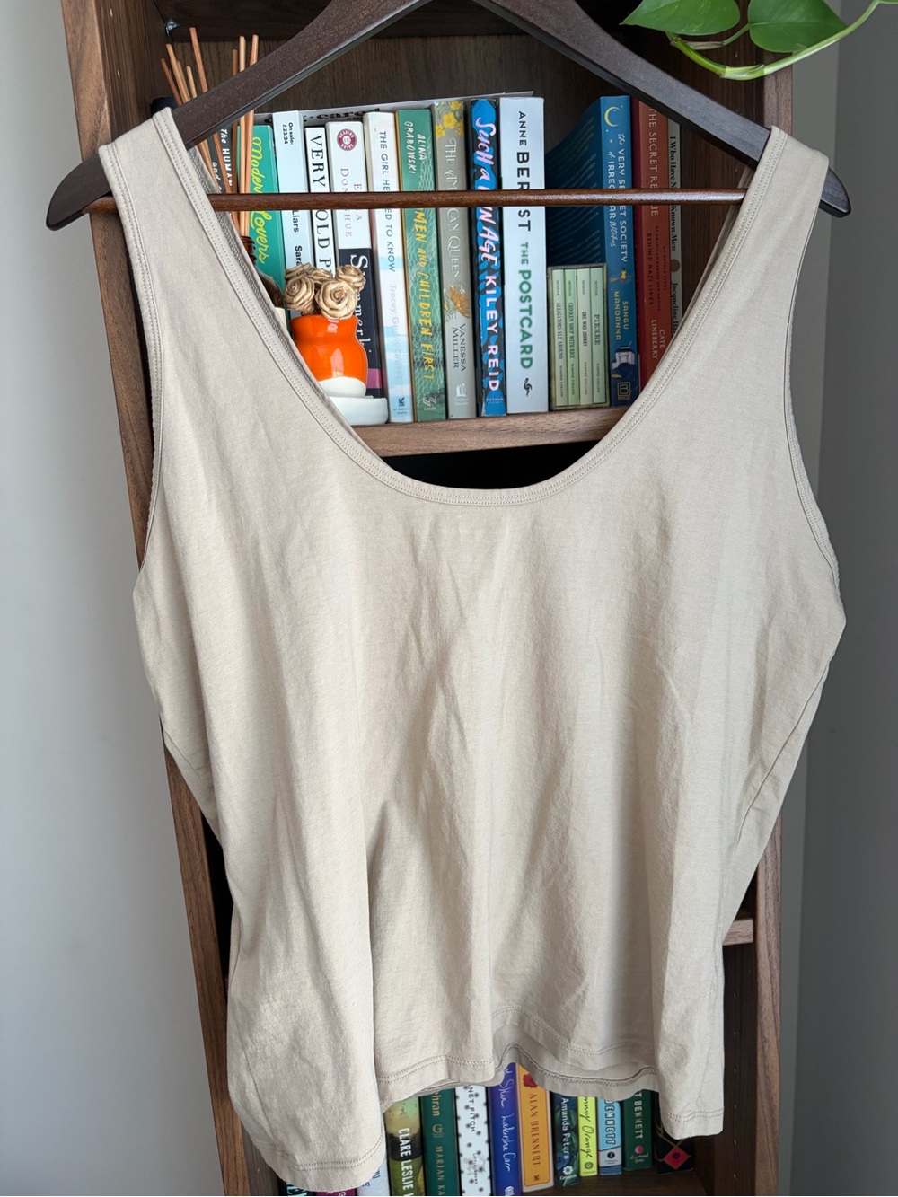 Abercrombie & Fitch Beige Scoop-Neck Tank